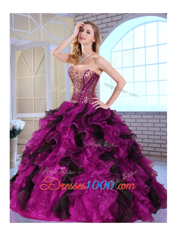 Top Selling Ball Gown Sweet 16 Dresses with Appliques and Ruffles