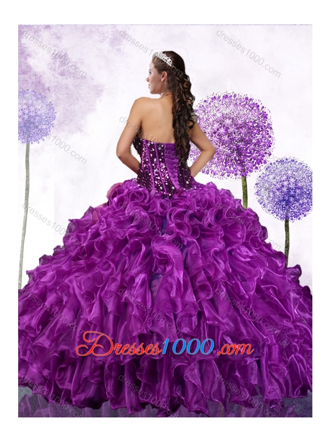 Fashionable Ball Gown Sweet 16 Dresses with Ruffles and Sequins