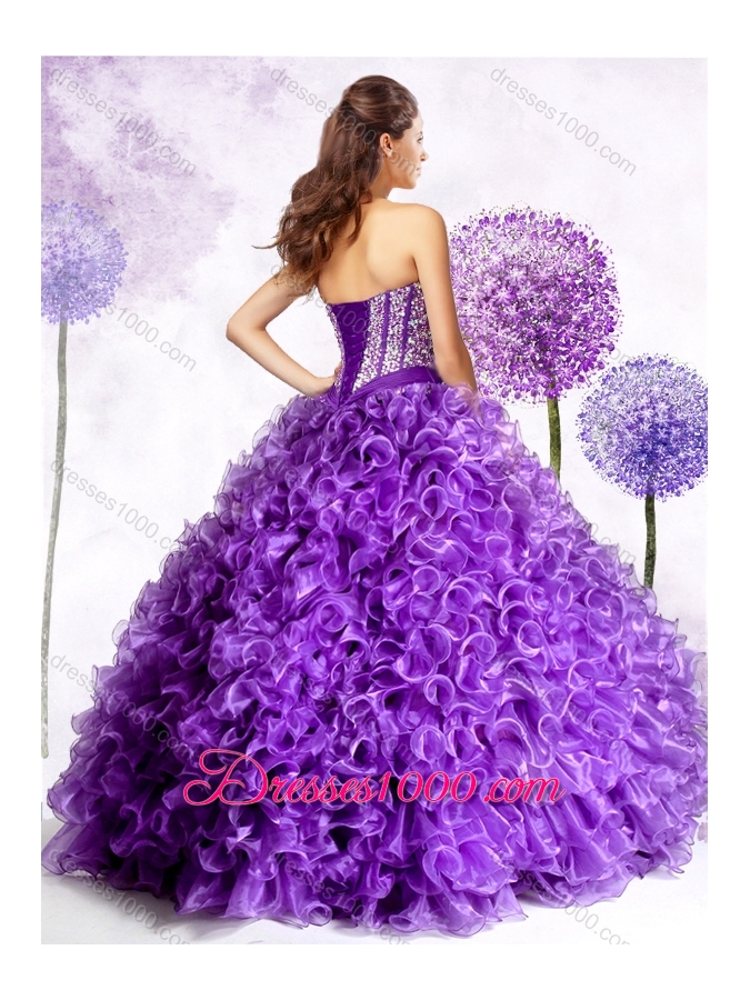 New Style Sweetheart Quinceanera Gowns with Beading and Ruffles