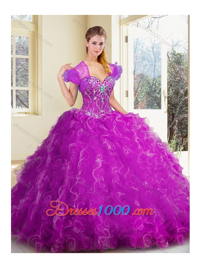 Pretty Ball Gown Quinceanera Dresses with Ruffles for Fall