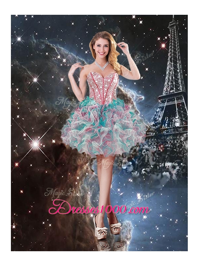 2016 Best Ball Gown Sweetheart Detachable Quinceanera Dresses with Ruffles