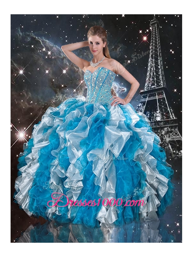 2016 Pretty Sweetheart Multi Color Detachable Quinceanera Gowns with Beading