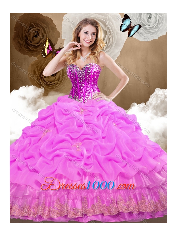 Best Ball Gown Sweet 16 Dresses with Beading and Pick Ups
