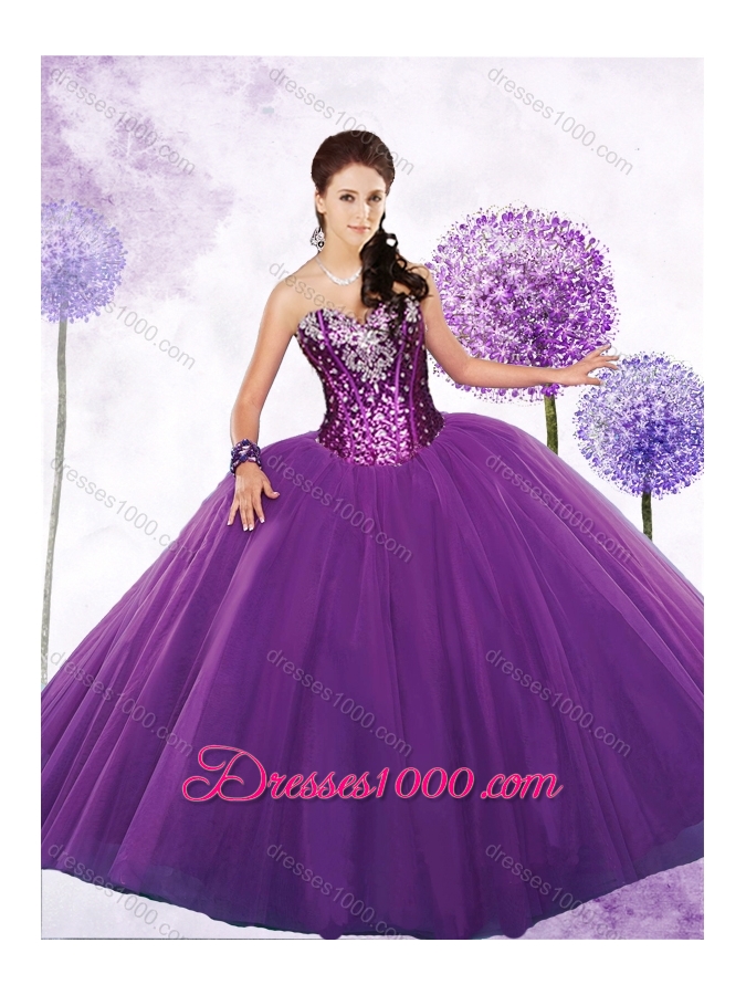 Discount Ball Gown Quinceanera Dresses with Beading and Sequins