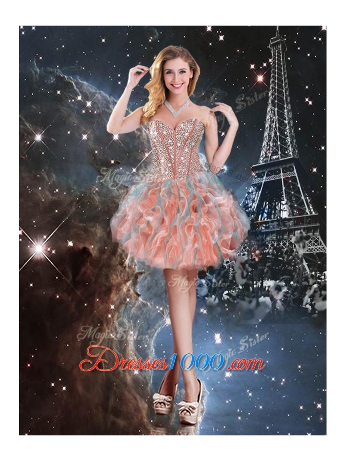 Fashionable Ball Gown Sweetheart Detachable Sweet 16 Gowns for Fall