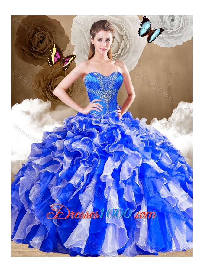 Latest Sweetheart Multi Color Sweet 16 Dresses with Ruffles