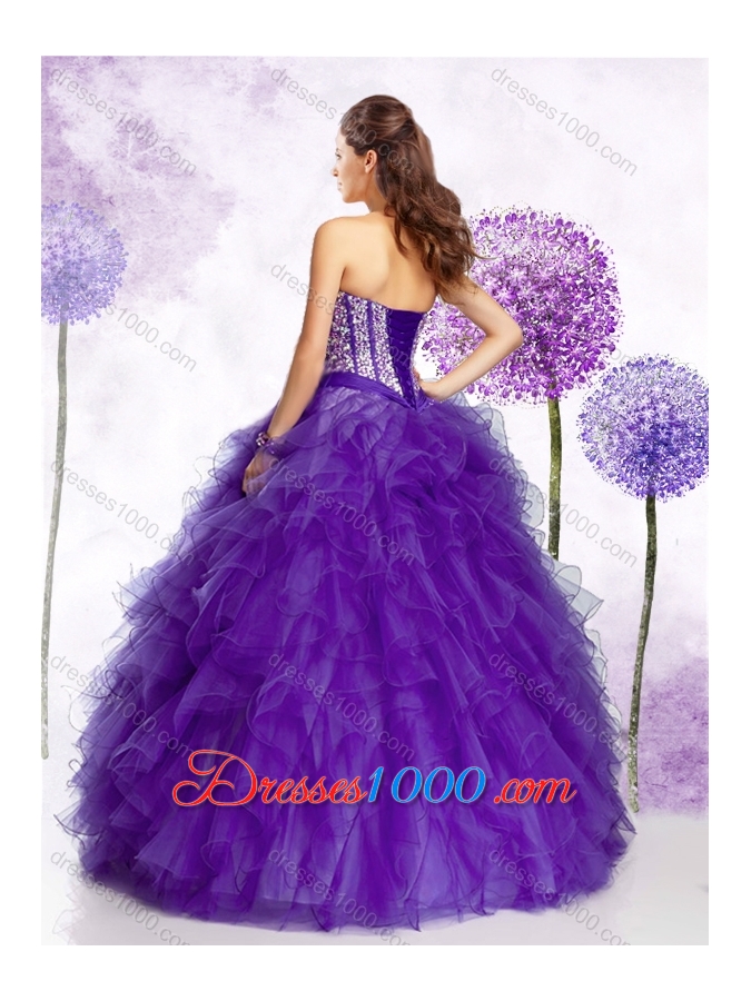 Most Popular Sweetheart Quinceanera Gowns with Beading and Ruffles