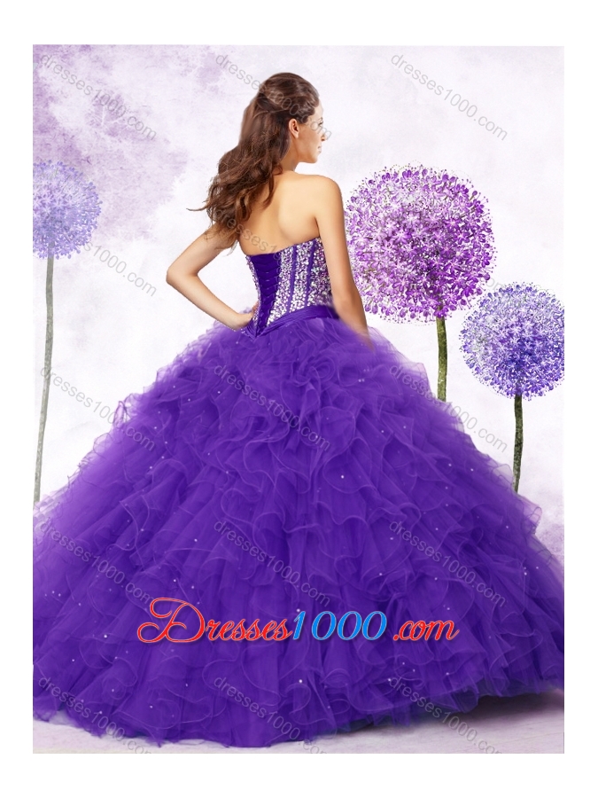 New Arrivals Sweetheart Quinceanera Gowns with Beading and Ruffles