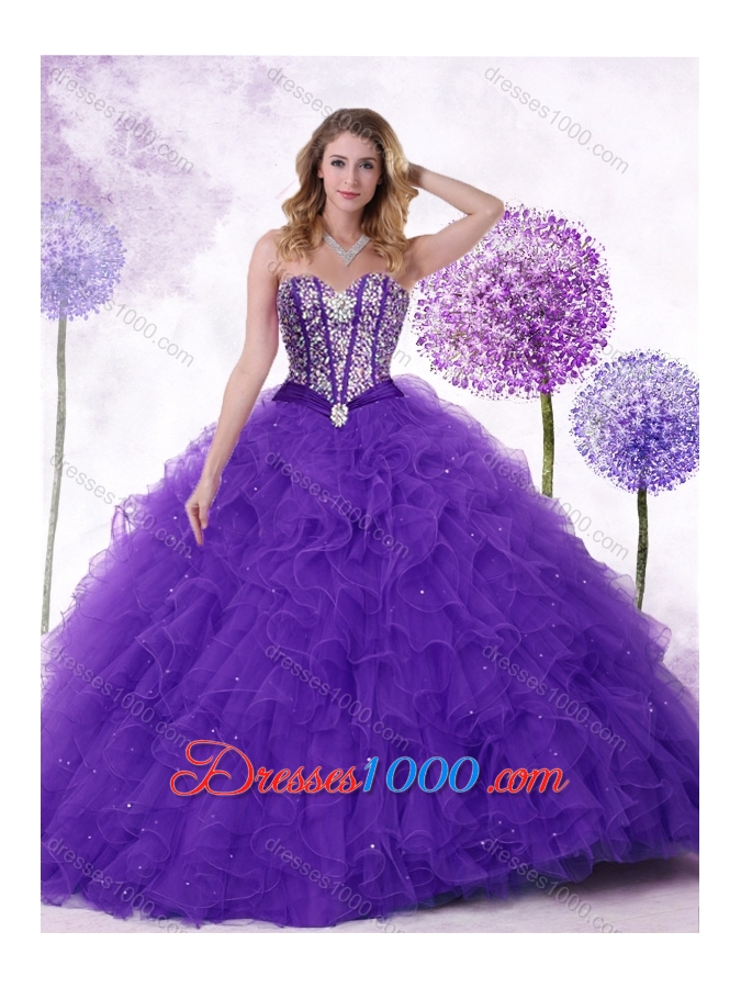 New Arrivals Sweetheart Quinceanera Gowns with Beading and Ruffles