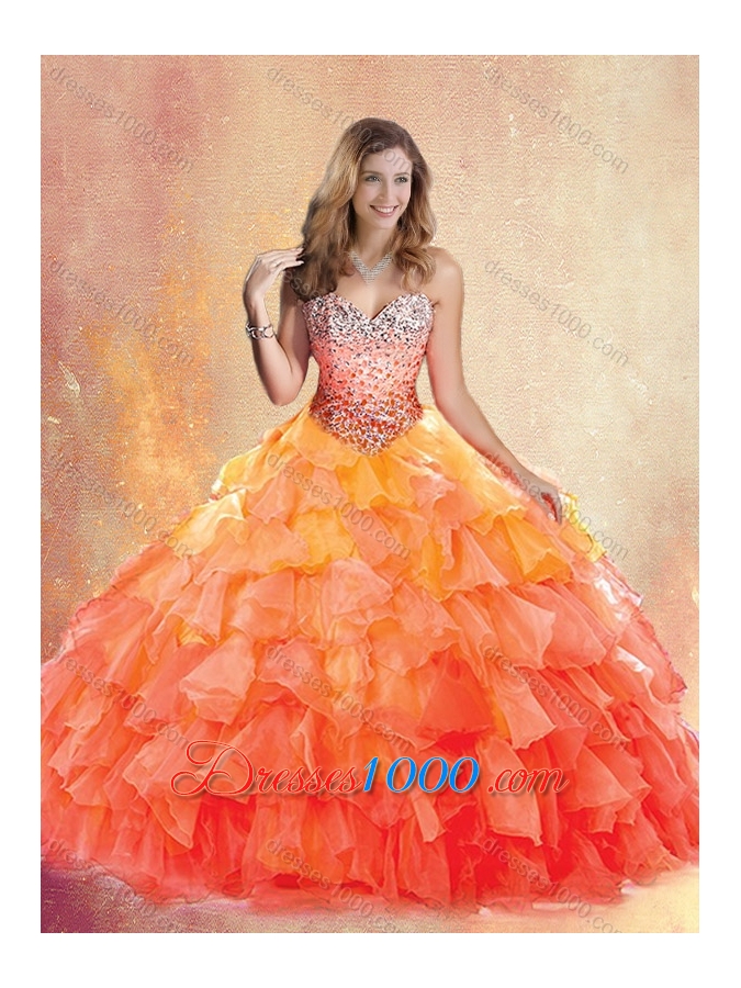 New Style Sweetheart Ball Gown Quinceanera Dresses with Ruffles