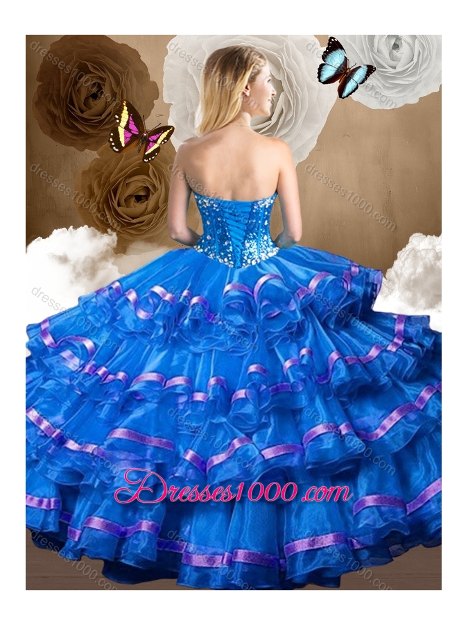 Perfect Red Sweet 16 Dresses with Beading and Ruffled Layers