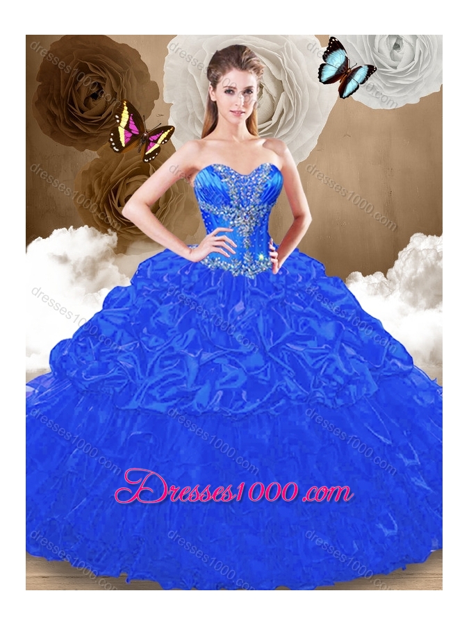 Perfect Sweetheart Red Quinceanera Dresses with Beading and Pick Ups