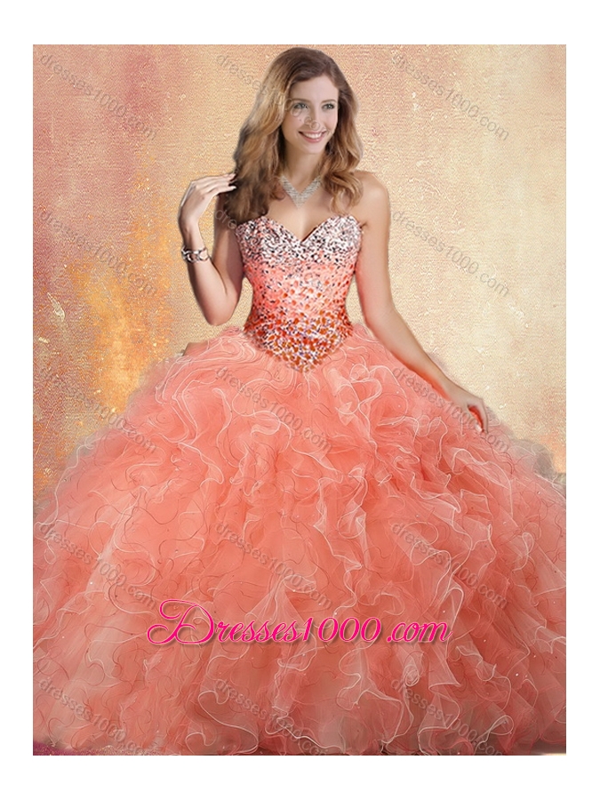 Pretty Sweetheart Beading Quinceanera Gowns with Ruffles