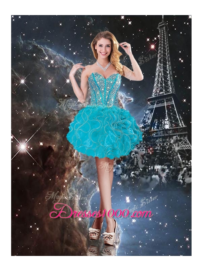 2016 Hot Sale Detachable Sweetheart Sweet 16 Dresses with Beading and Ruffles