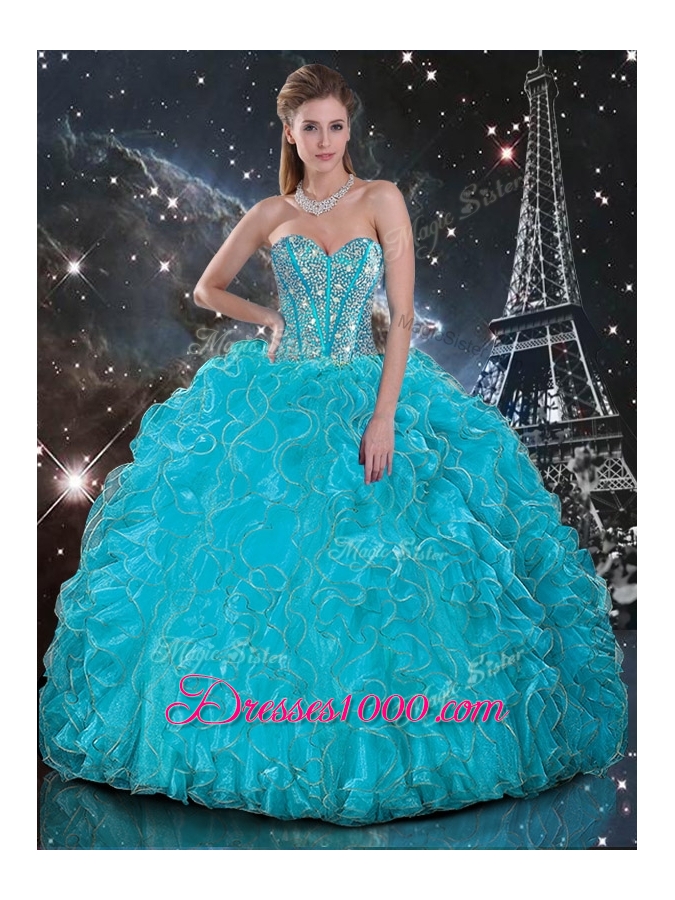 2016 Hot Sale Detachable Sweetheart Sweet 16 Dresses with Beading and Ruffles