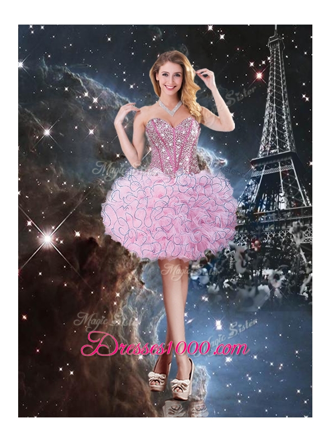 2016 Pretty Detachable Quinceanera Gowns with Beading and Ruffles