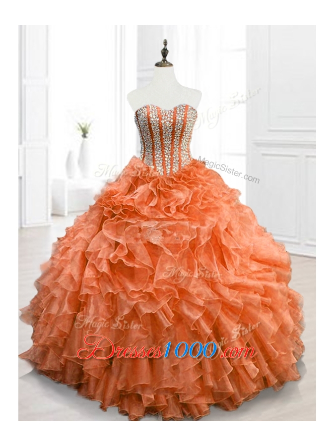 Hot Sale Ball Gown Sweetheart Quinceanera Dresses with Beading
