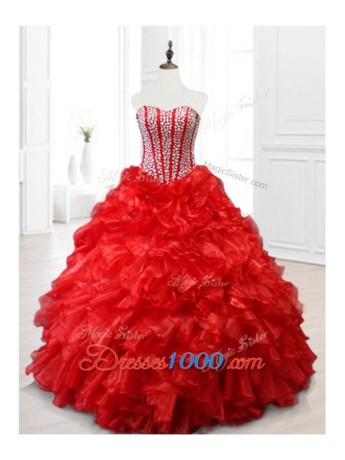 Hot Sale Ball Gown Sweetheart Quinceanera Dresses with Beading