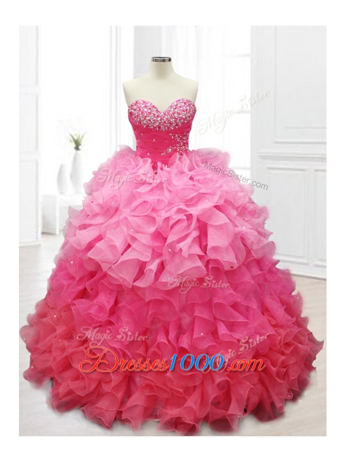 Popular Ball Gown Quinceanera Dresses with Beading and Ruffles