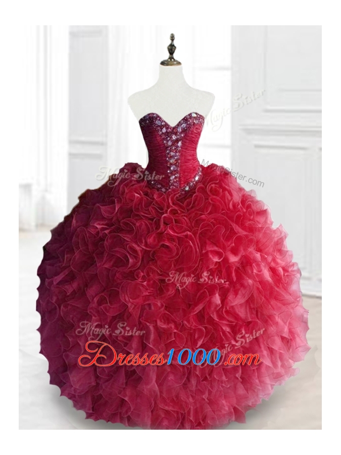 2016 Gorgeous Ball Gown Sweetheart Quinceanera Dresses with Beading