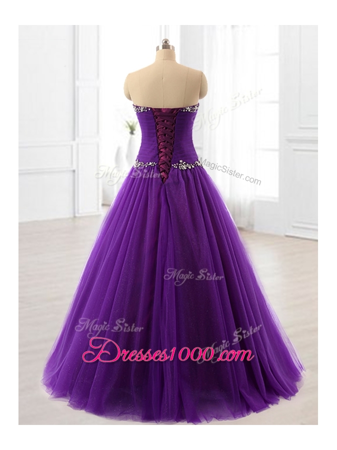 2016 Pretty Beading A Line Sweet 16 Dresses in Purple