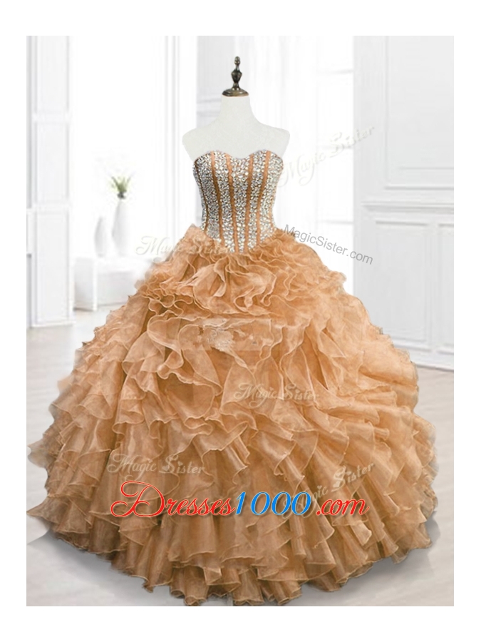 Hot Sale Ball Gown Sweetheart Quinceanera Dresses with Beading