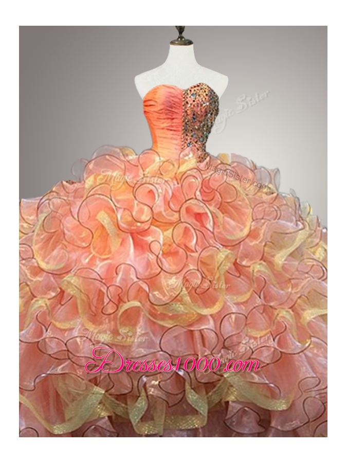 New Arrivals Multi Color Quinceanera Dresses with Beading and Ruffles