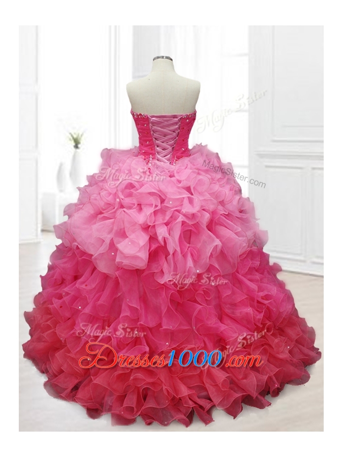 New Style Sweetheart Quinceanera Gowns with Beading and Ruffles