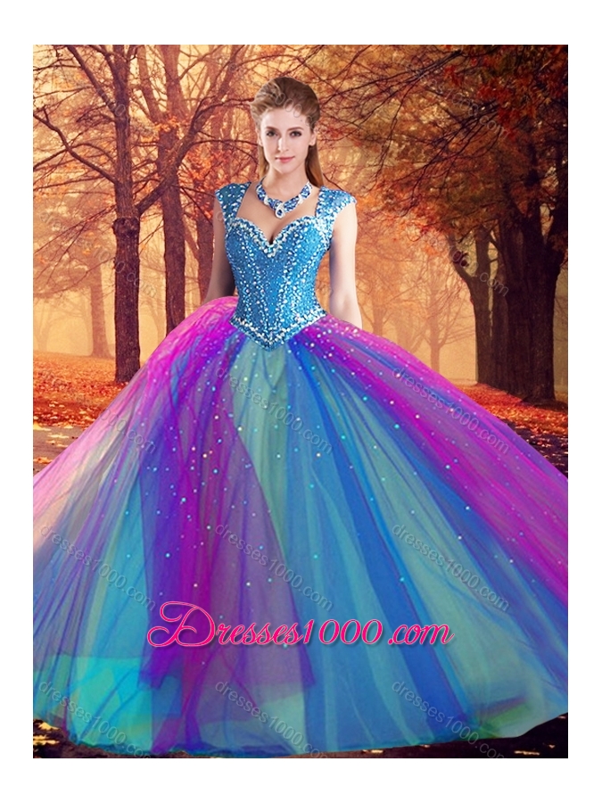 Fashionable V Neck Quinceanera Dresses with Beading