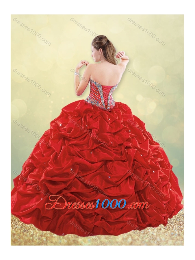 2016 Gorgeous Really Puffy Beaded and Bubble Quinceanera Dress in Taffeta