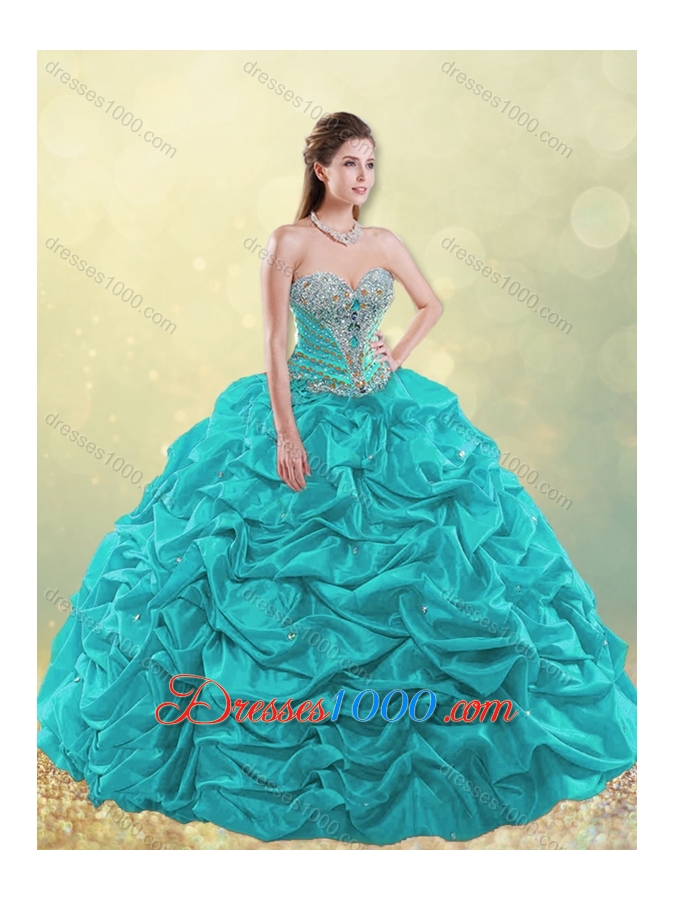 2016 Gorgeous Really Puffy Beaded and Bubble Quinceanera Dress in Taffeta