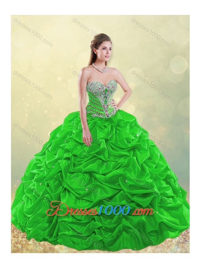 2016 Gorgeous Really Puffy Beaded and Bubble Quinceanera Dress in Taffeta