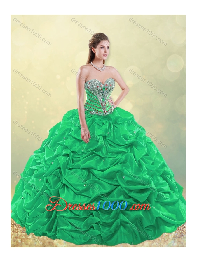 2016 Gorgeous Really Puffy Beaded and Bubble Quinceanera Dress in Taffeta