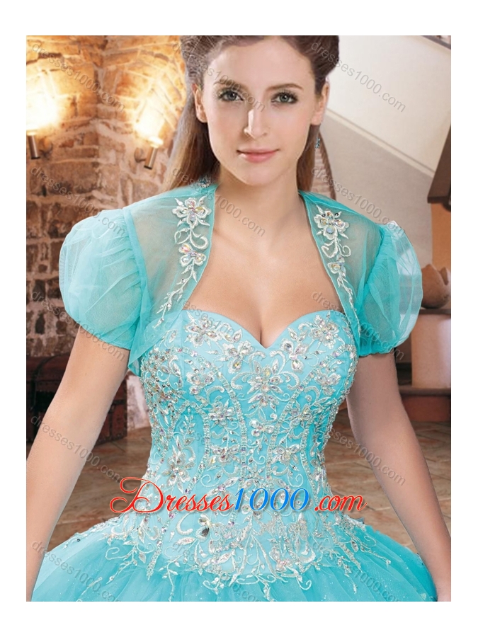 Modern Tulle Beaded and Applique Quinceanera Dress in Hot Pink