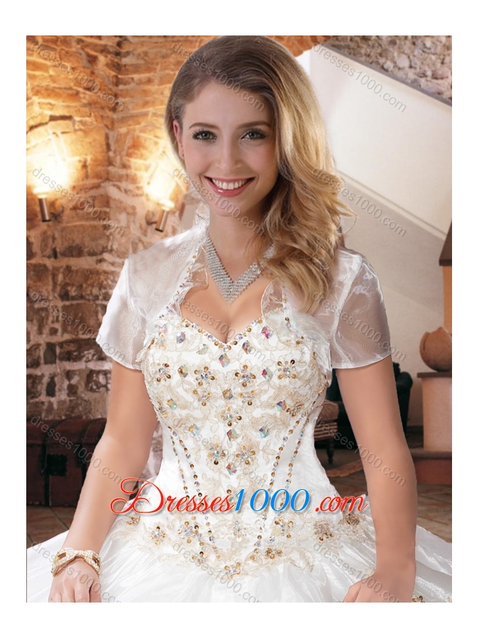 New Style Applique and Beaded Quinceanera Dress in Organza