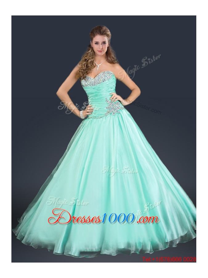 2016 Perfect Sweetheart Beading Prom Dress in Apple Green