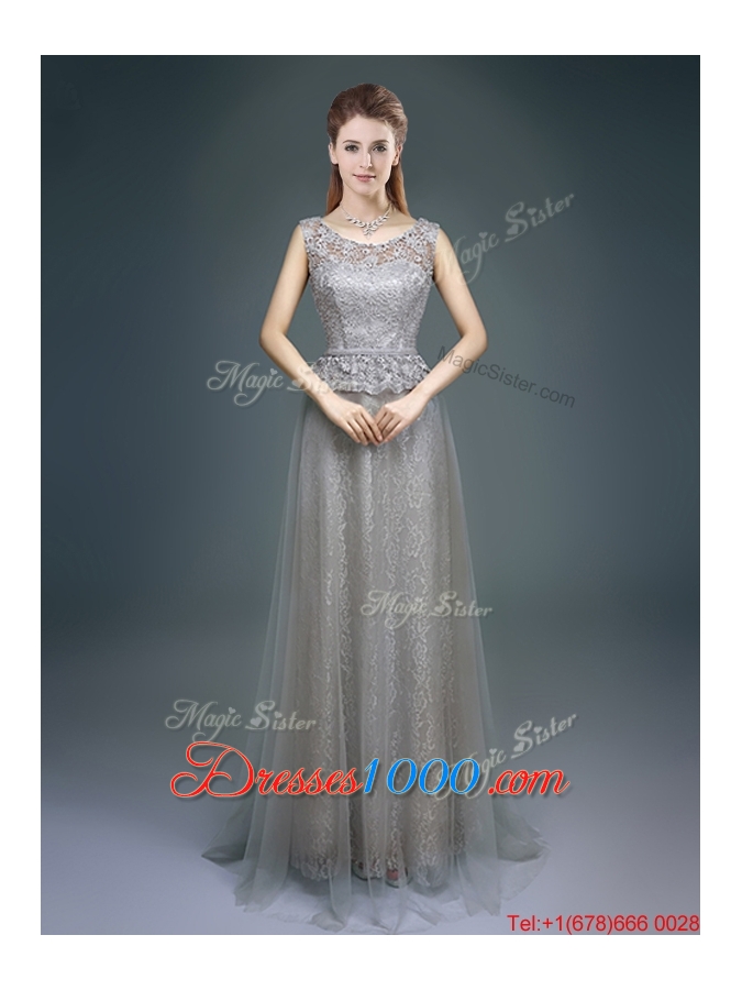 Cheap Empire Scoop Lace Prom Dresses for 2016 Winter