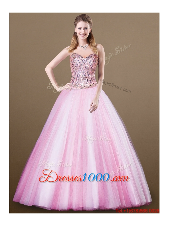 Lovely A Line Sweetheart Beading Detachable Prom Dresses for 2016