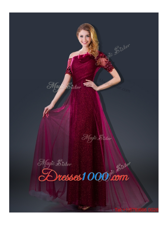 Perfect Empire Appliques Prom Dresses with Asymmetrical