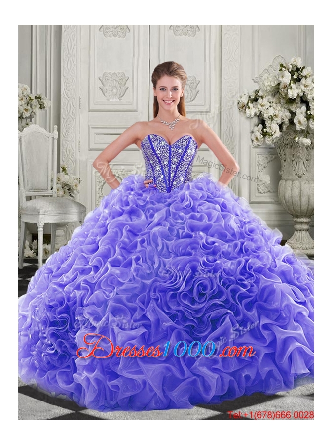 Elegant Visible Boning Organza Apple Green Quinceanera Dress with Chapel Train