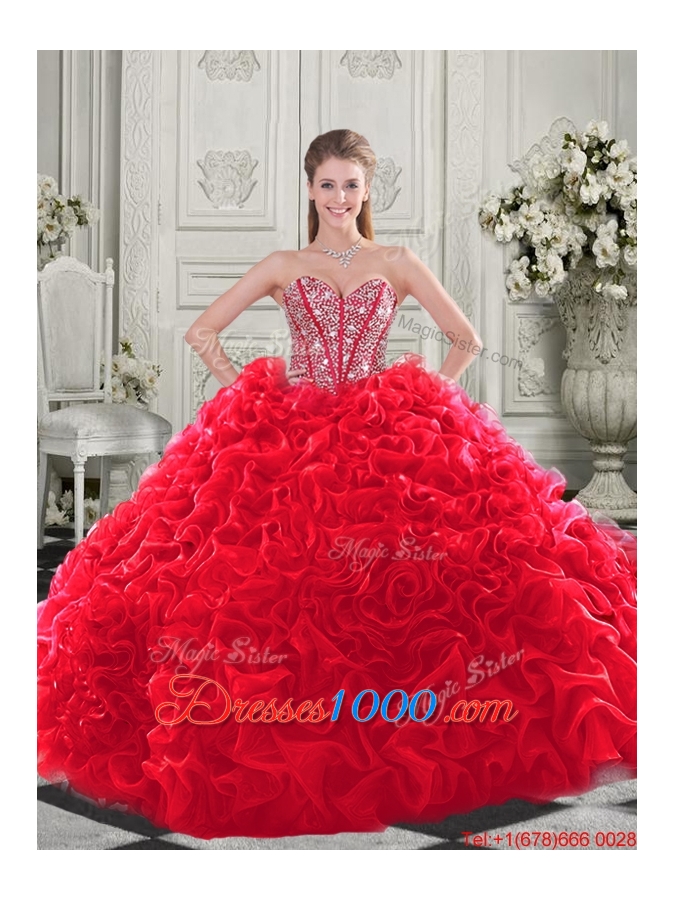 Elegant Visible Boning Organza Apple Green Quinceanera Dress with Chapel Train