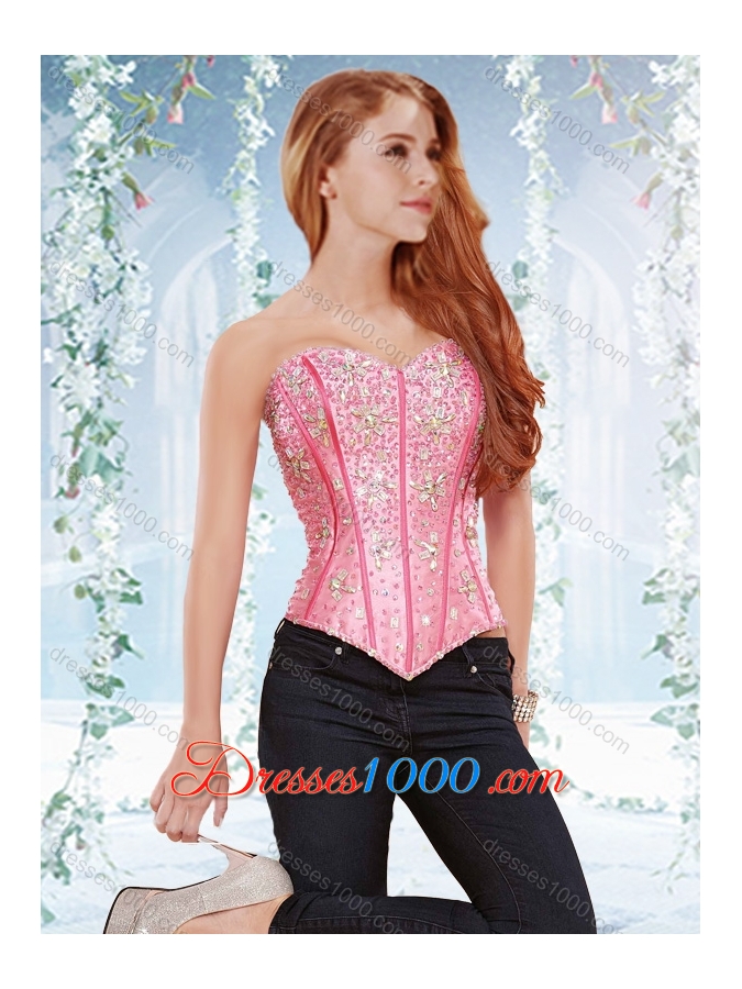 Latest Visible Boning Beaded Bodice Detachable Quinceanera Gown in Organza