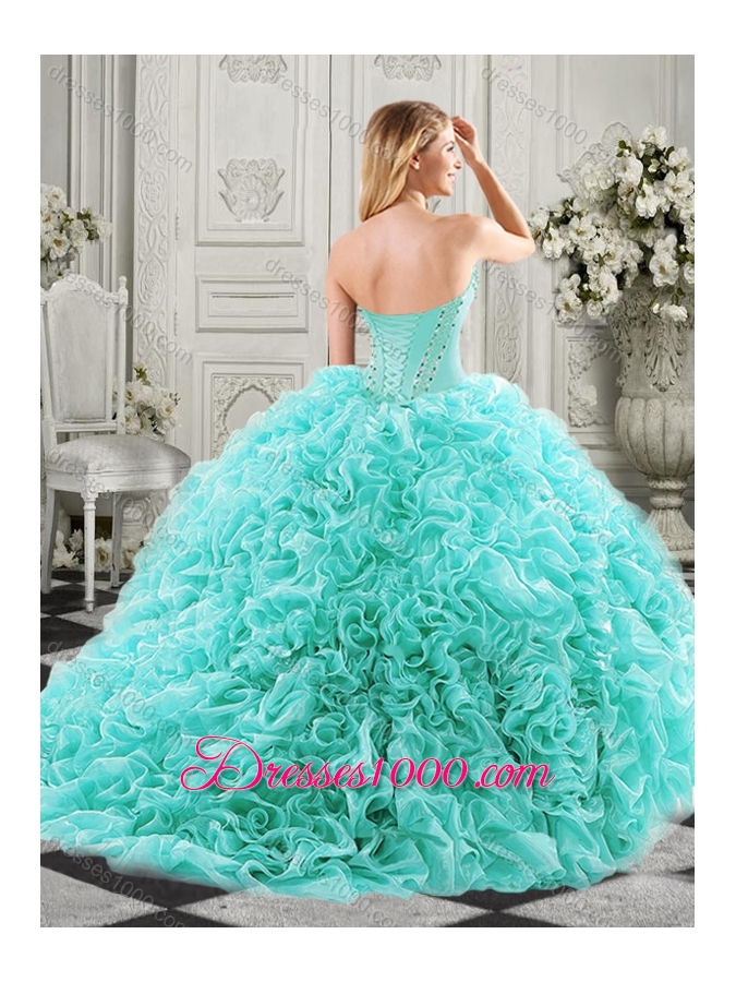 New Style Organza Lavender Elegant Quinceanera Dresses with Beading and Ruffles