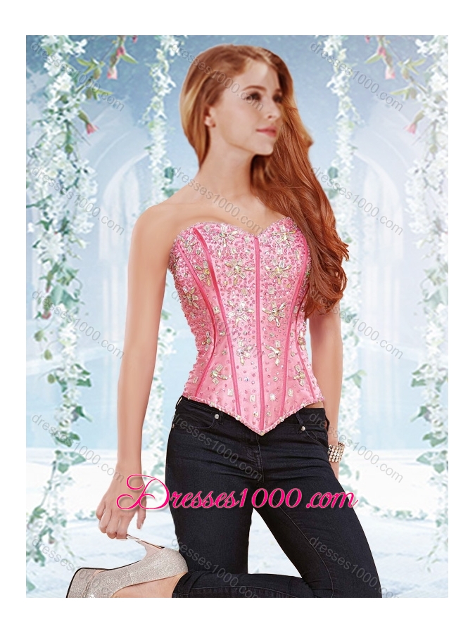 Visible Boning Rolling Flowers Elegant Quinceanera Dresses with Beaded Bodice