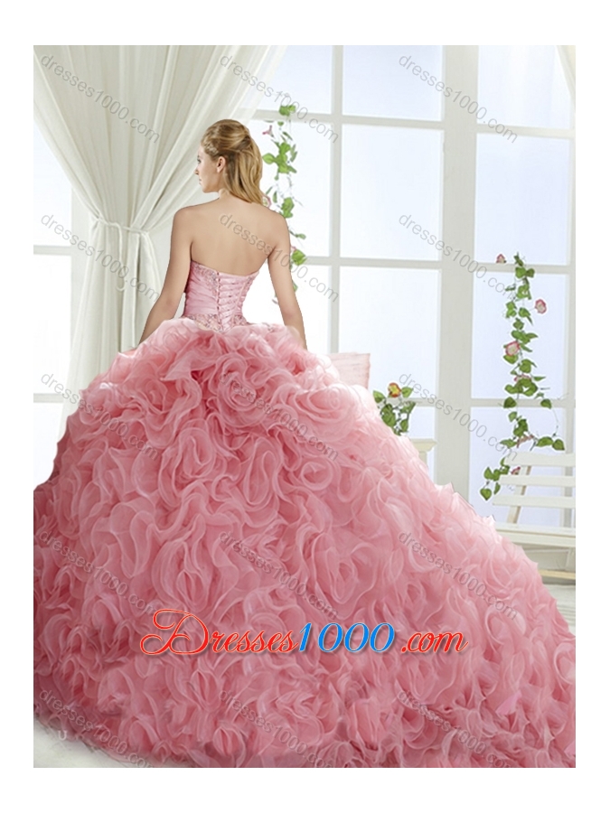 Beaded and Applique Big Puffy Detachable Quinceanera Gowns in Aqua Blue
