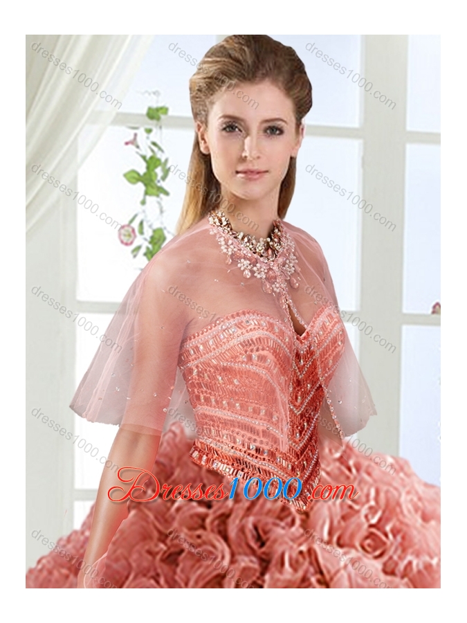 Classical Big Puffy Beaded Detachable Quinceanera Dresses in Rolling Flower