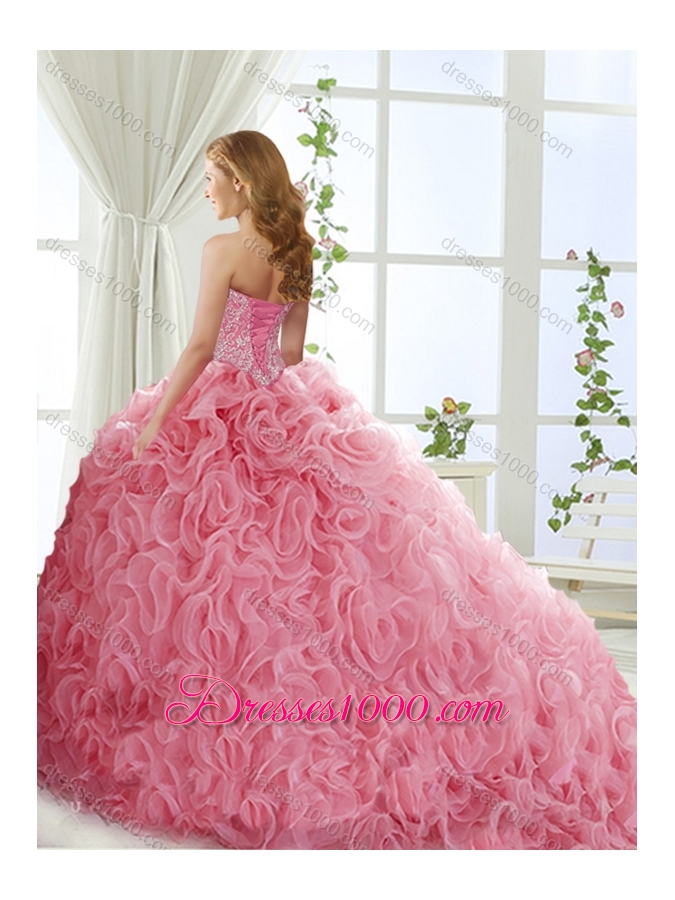 Cut Out Bust Beaded Detachable Quinceanera Gowns in Baby Blue