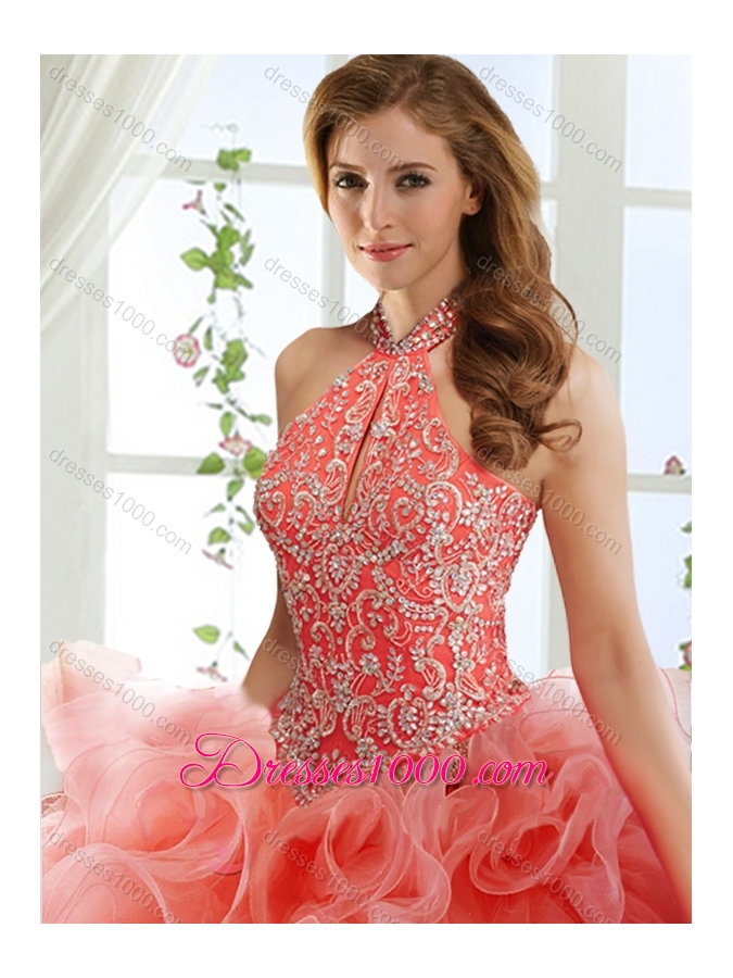 Cut Out Bust Beaded Detachable Quinceanera Gowns in Baby Blue