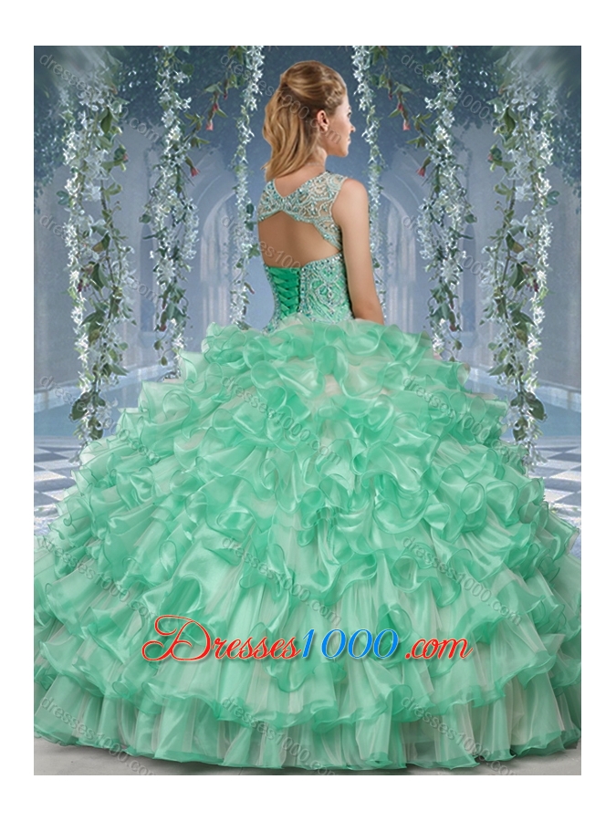 Lovely Big Puffy Quinceanera Dress with Beading and Ruffles