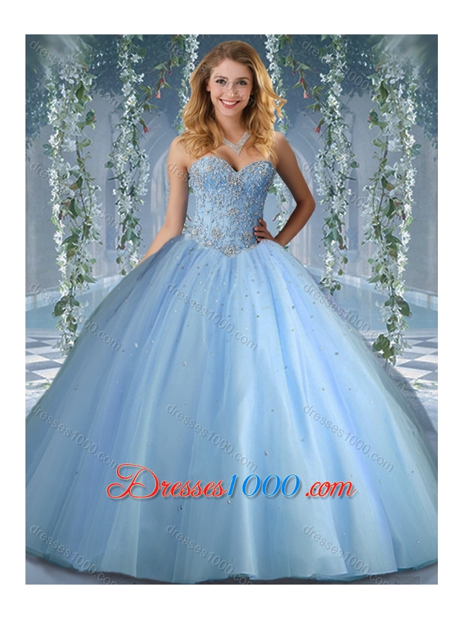 Lovely Pink Big Puffy Beaded Quinceanera Dress